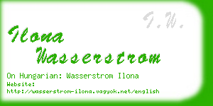 ilona wasserstrom business card